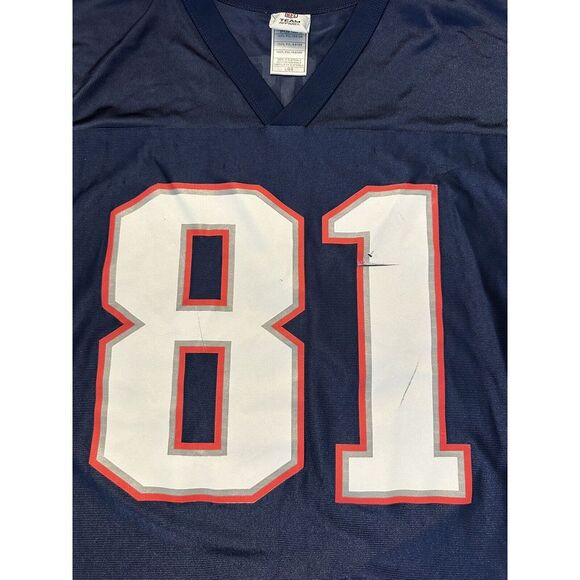 Randy Moss New England Patriots Home Jersey NFL Team Football Blue Mens Large - Picture 2 of 7